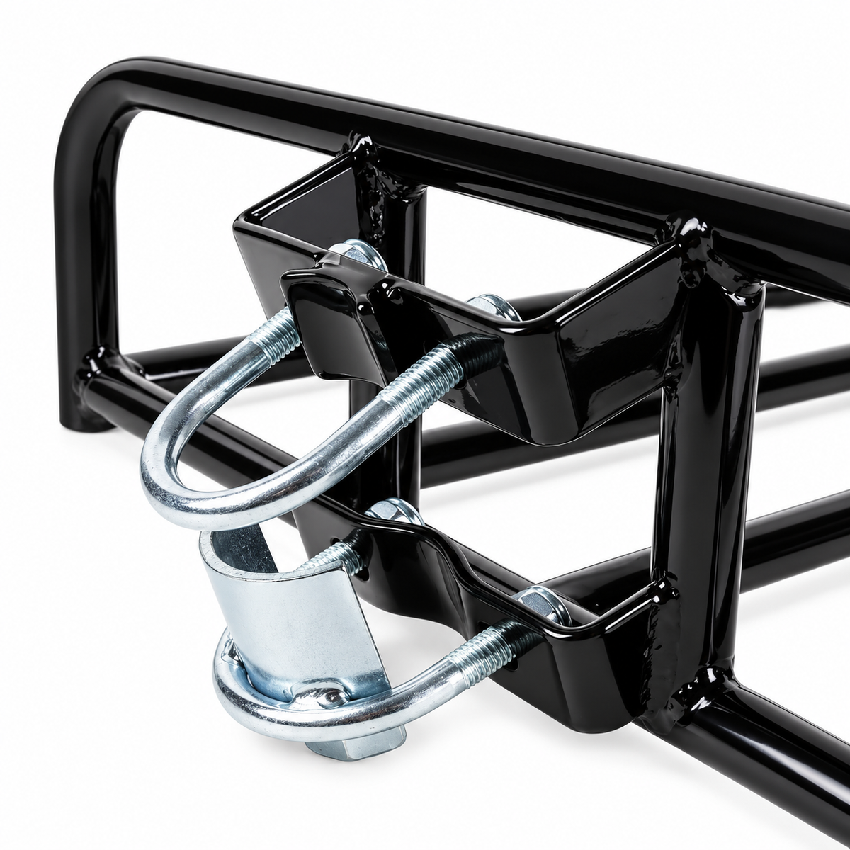 Hollandrad Frontgepäckträger breit 40 x 31 cm | Lenker-/Steuerrohrmontage, Schwarz, bis 15 kg