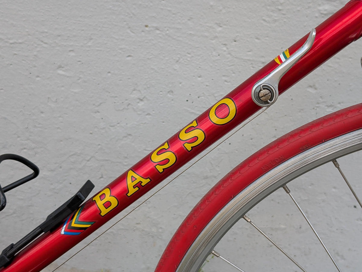 Basso Vintage-Rennrad Rot-Metallic | Shimano Golden Arrow, RH 53
