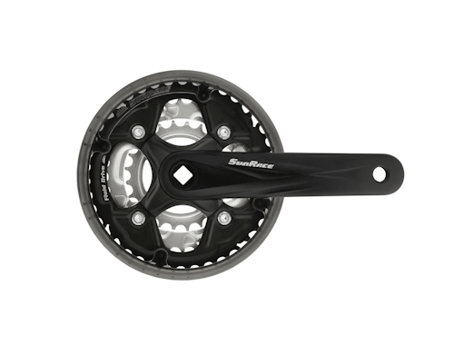 SunRace FCM500 Kurbelgarnitur 42/34/24, 170 mm, mit Kettenschutzring