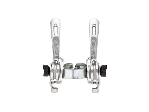 SunRace SLR-03 Rahmenschalthebel Clamp-On 28,6 mm, Paar silber, für Vintage-Rennrad
