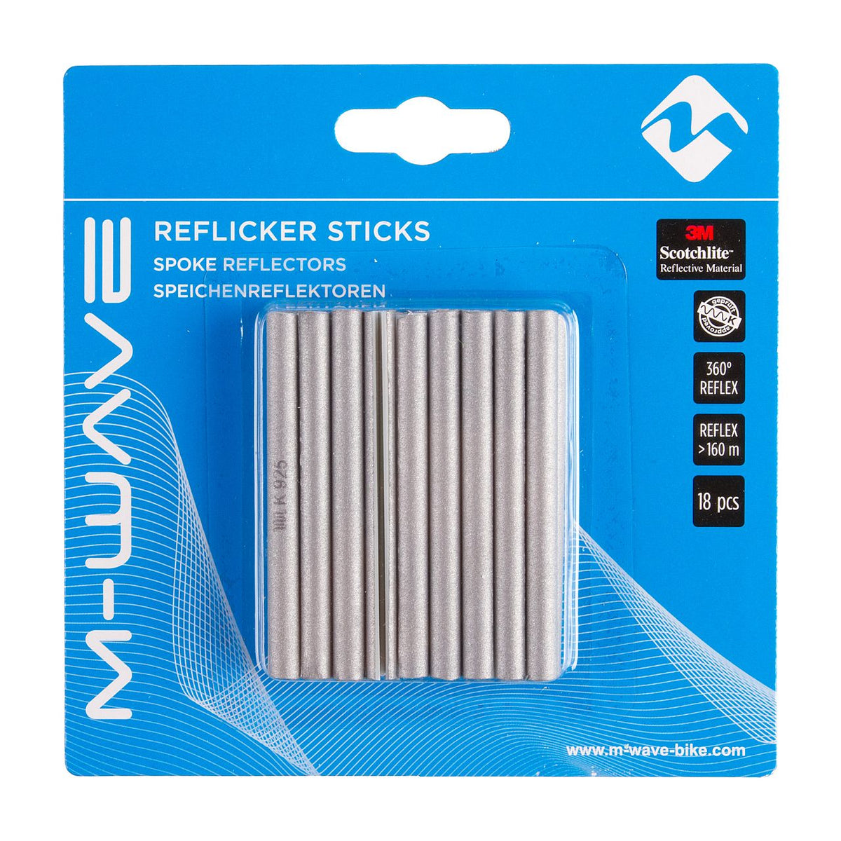 M-Wave Reflicker Sticks Speichenreflektoren, 18 Stück