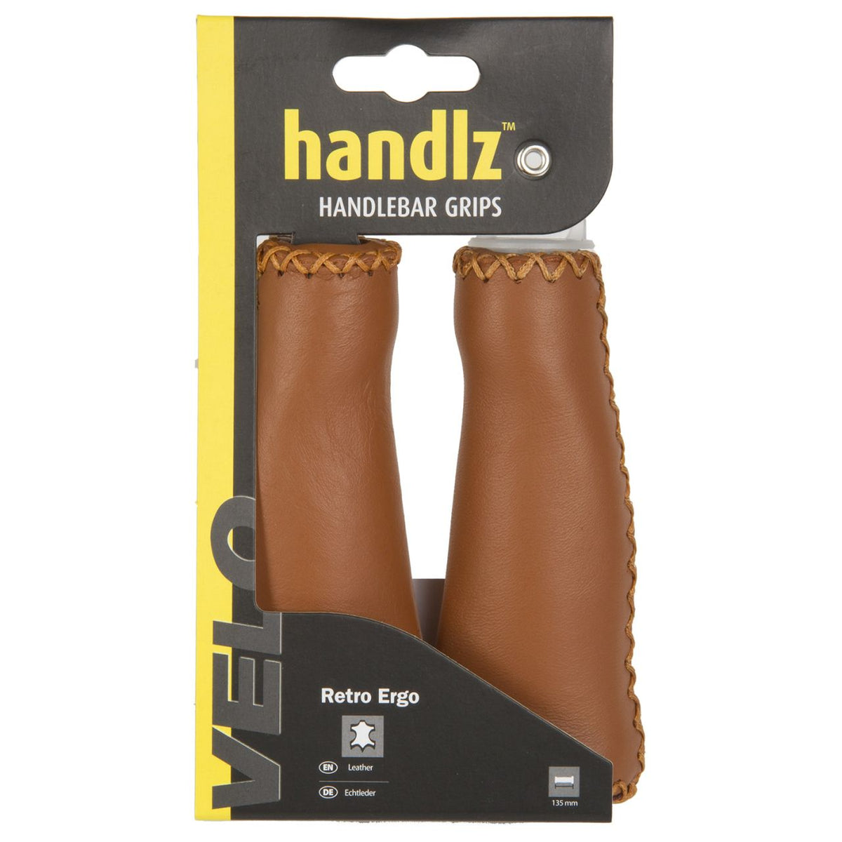 Velo Echtleder-Griffe ergonomisch, Paar in Verpackung