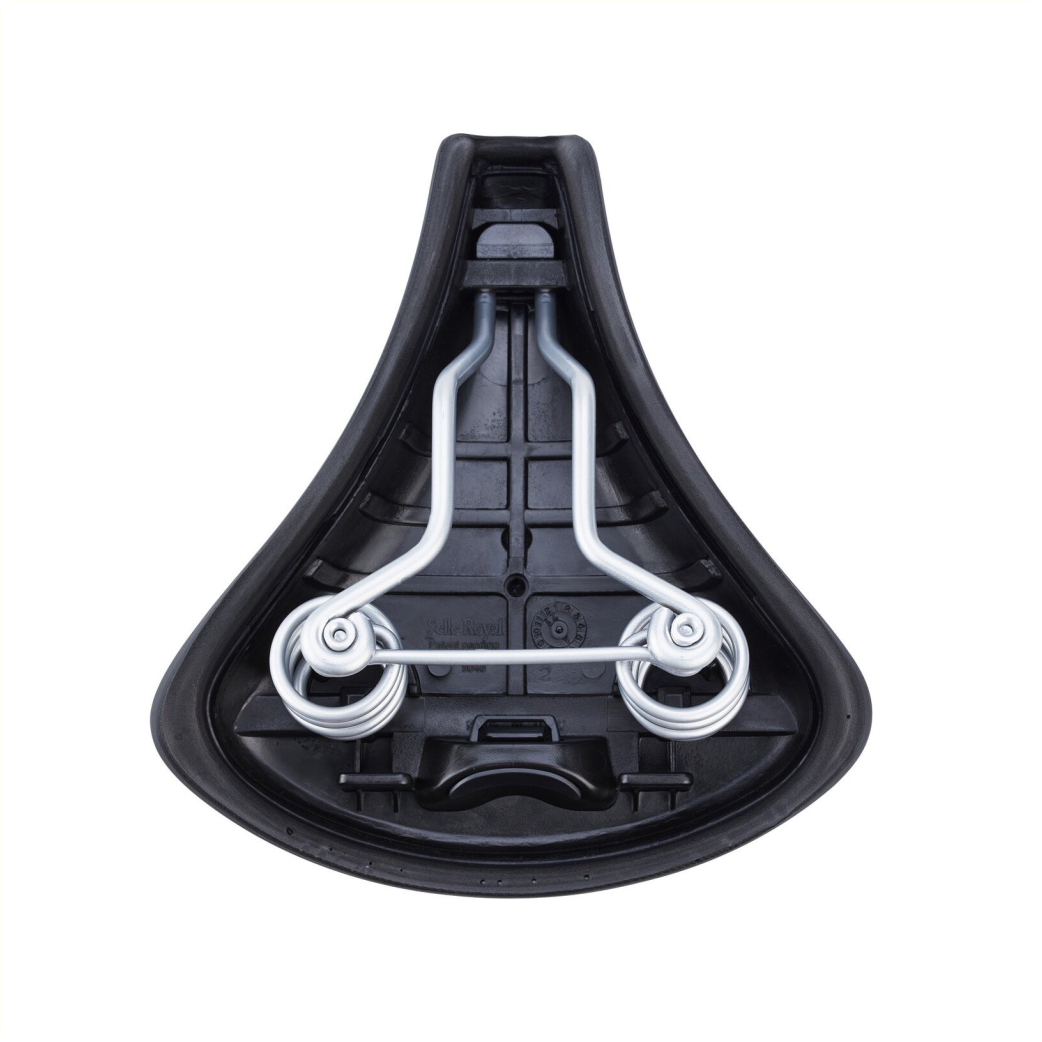 Unterseite des Selle Royal Holland Gel Sattels mit Sattelsteg für den Kloben