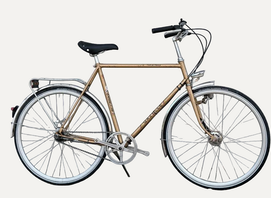 Gazelle Tour de France Vintage-Halbrenner in Gold, Seitenansicht freigestellt