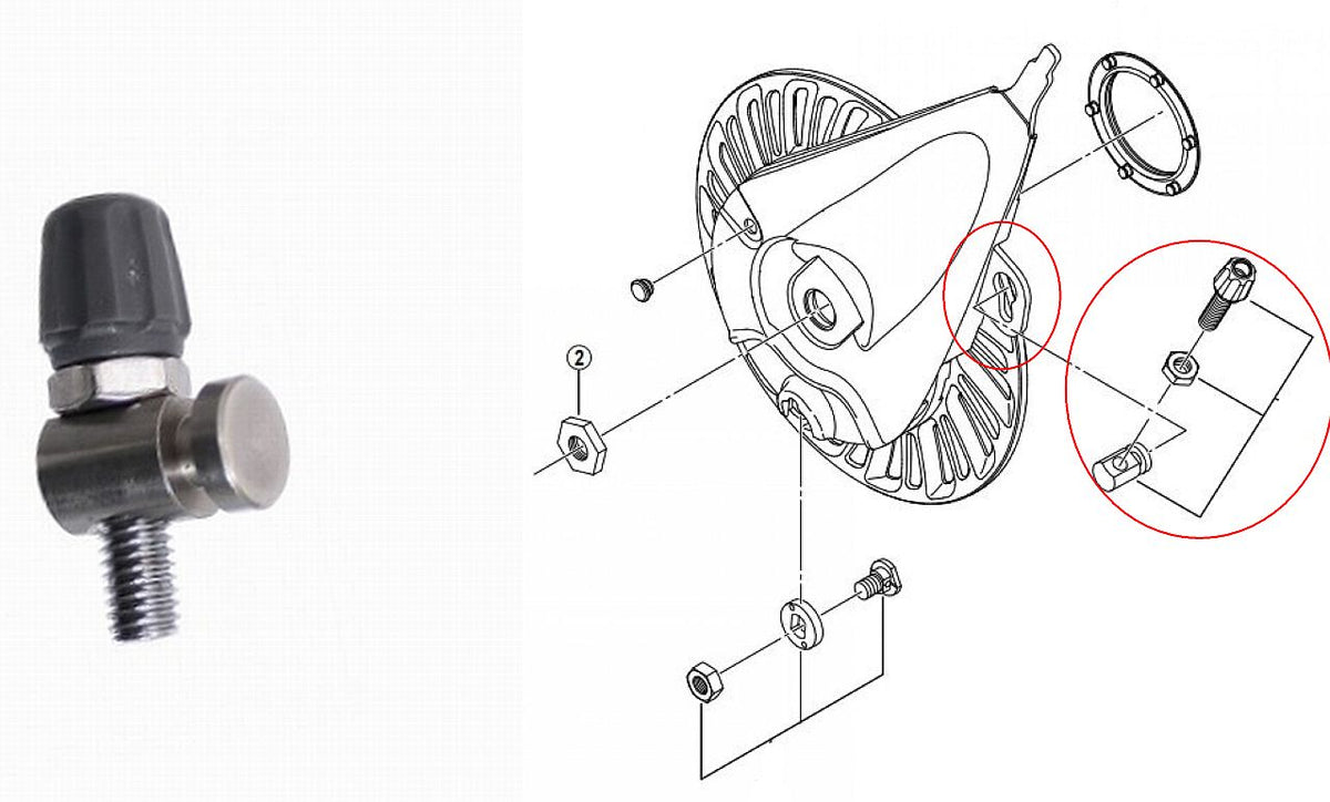 Shimano Einstellschraube Y8JT98010 für Rollerbrake mit Explosionszeichnung