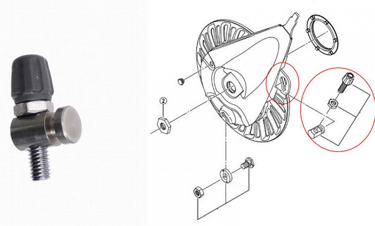 Shimano Einstellschraube Y8JT98010 für Rollerbrake mit Explosionszeichnung