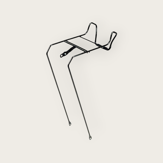 Fahrrad Frontträger 28" Stahldraht schwarz mit Lampenhaken (für leichte Körbe)