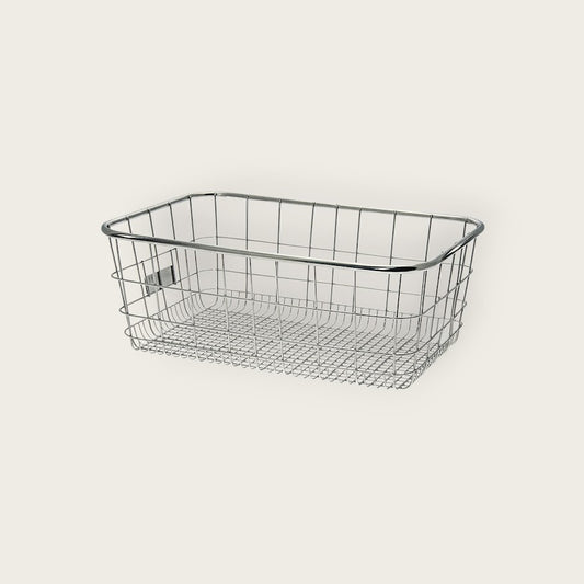 Klassischer Design Fahrradkorb vorne oder hinten, verchromt