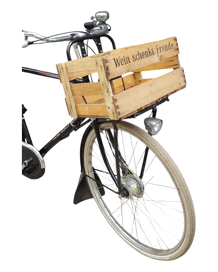 Hollandrad Weinkiste Frontträger Cargobike Gazelle