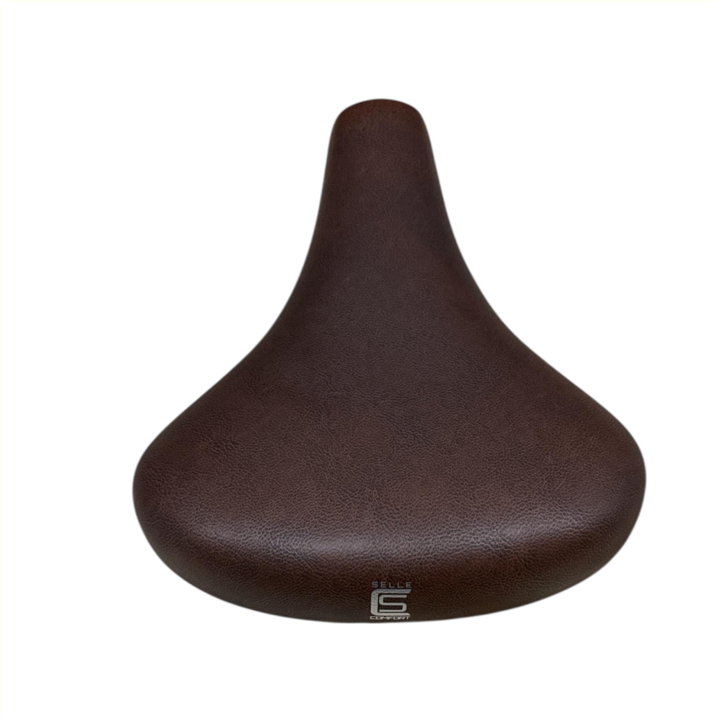 Selle Comfort City Foam Sattel in Braun von oben mit strukturiertem Bezug