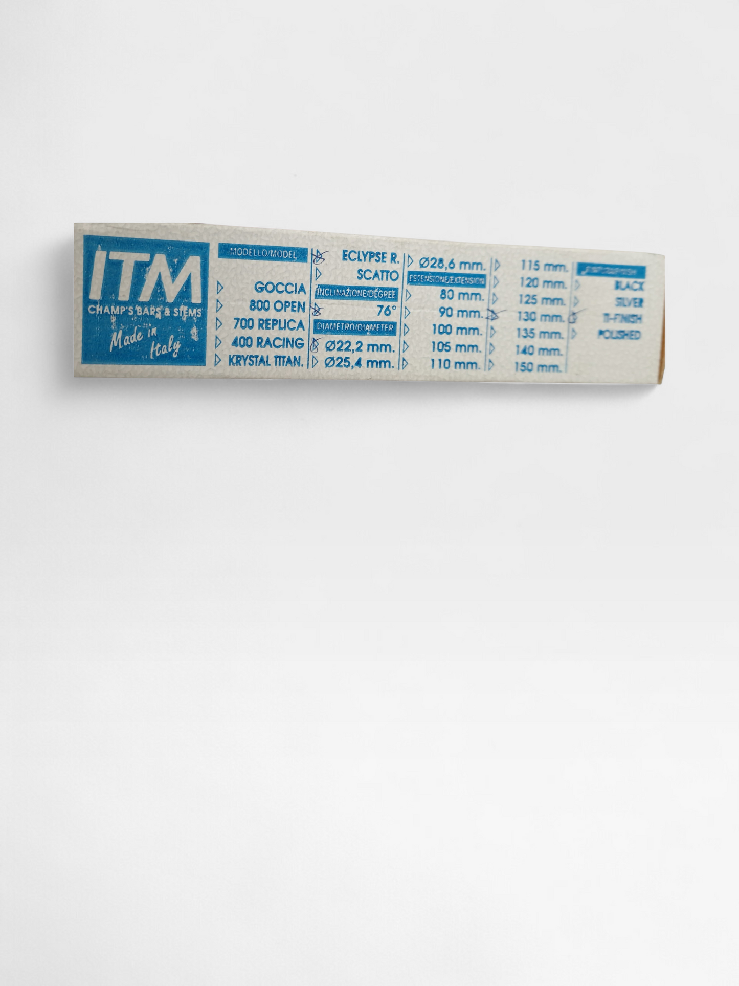 ITM Eclypse ROAD RACING STEMS BOX SEITENANSICHT
