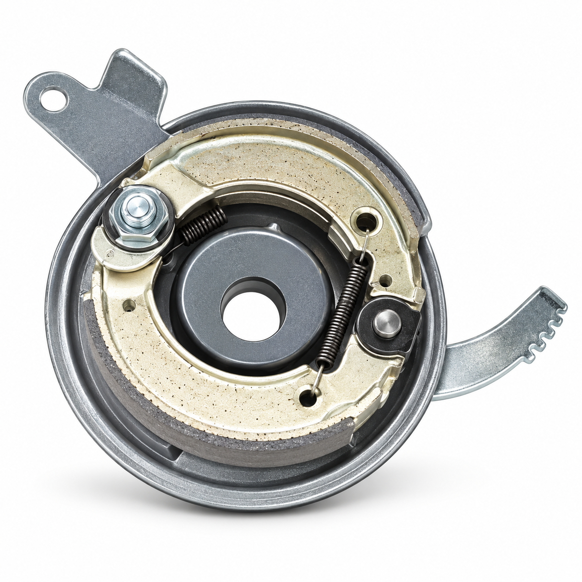 Trommelbremse Bremsplatte hinten mit Bremsbelägen | Sturmey-Archer HSB315 für ABC-Nabe