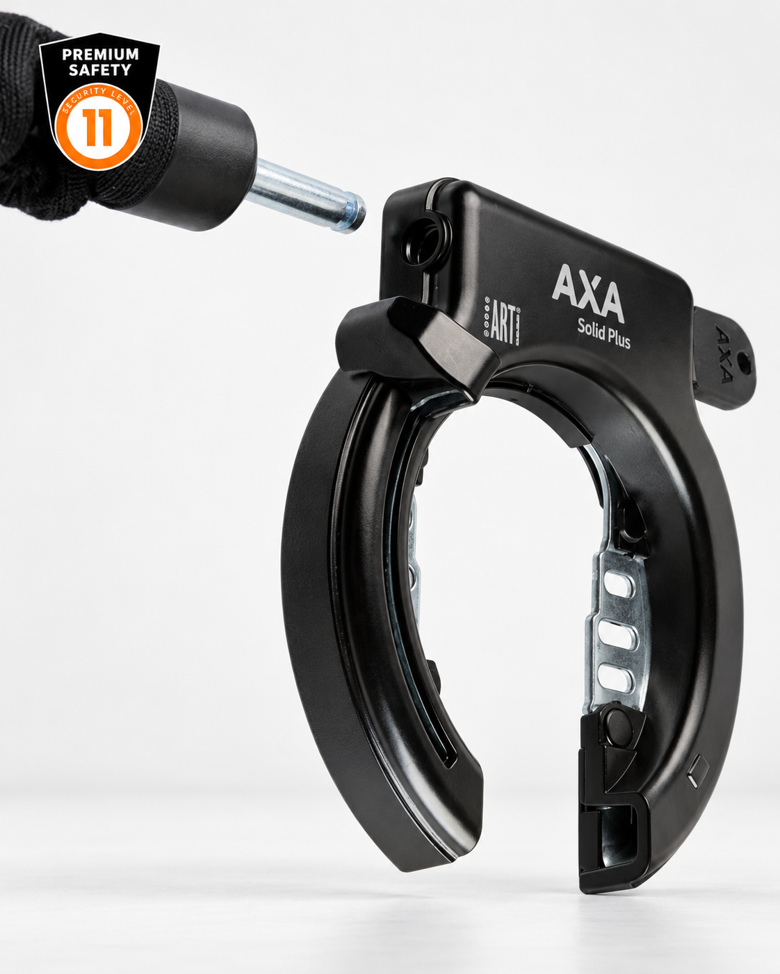 AXA Solid Plus Rahmenschloss | ideal für Hollandrad Klassiker, Schwarz