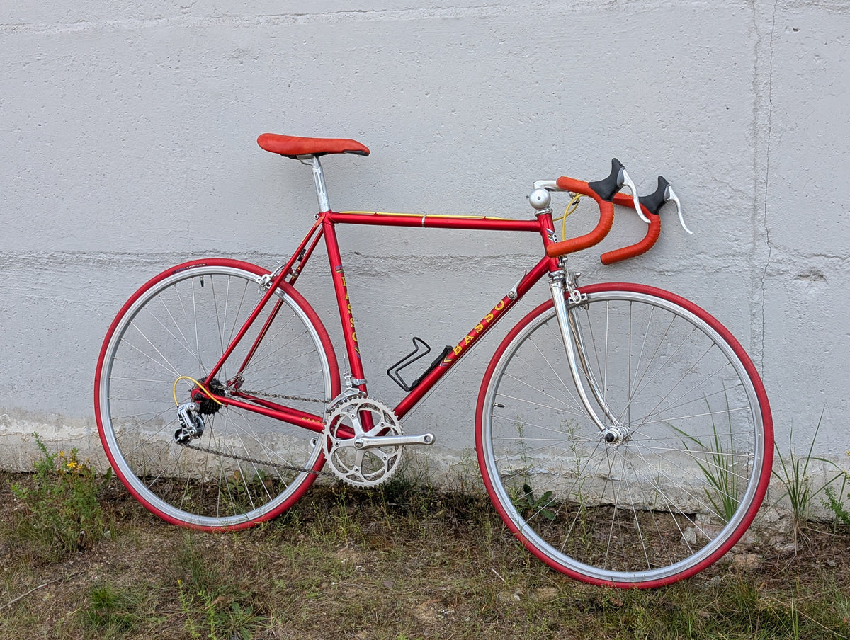 Basso Vintage-Rennrad Rot-Metallic | Shimano Golden Arrow, RH 53