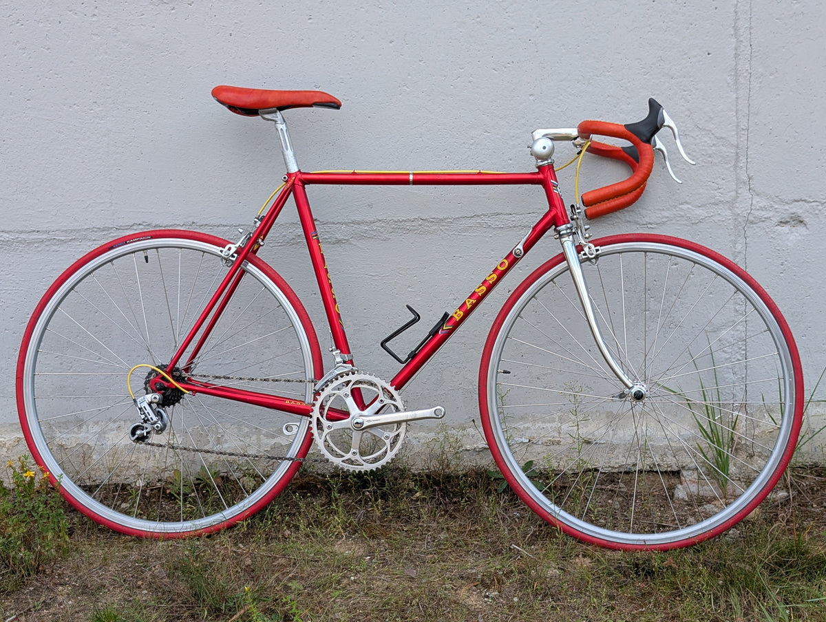 Basso Vintage-Rennrad Rot-Metallic | Shimano Golden Arrow, RH 53