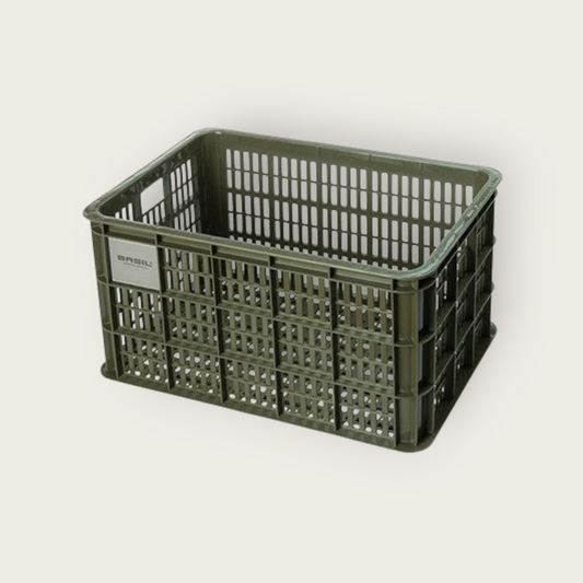 Basil Fahrradkiste für Hollandrad Transportgepäckträger, Grün 40 L