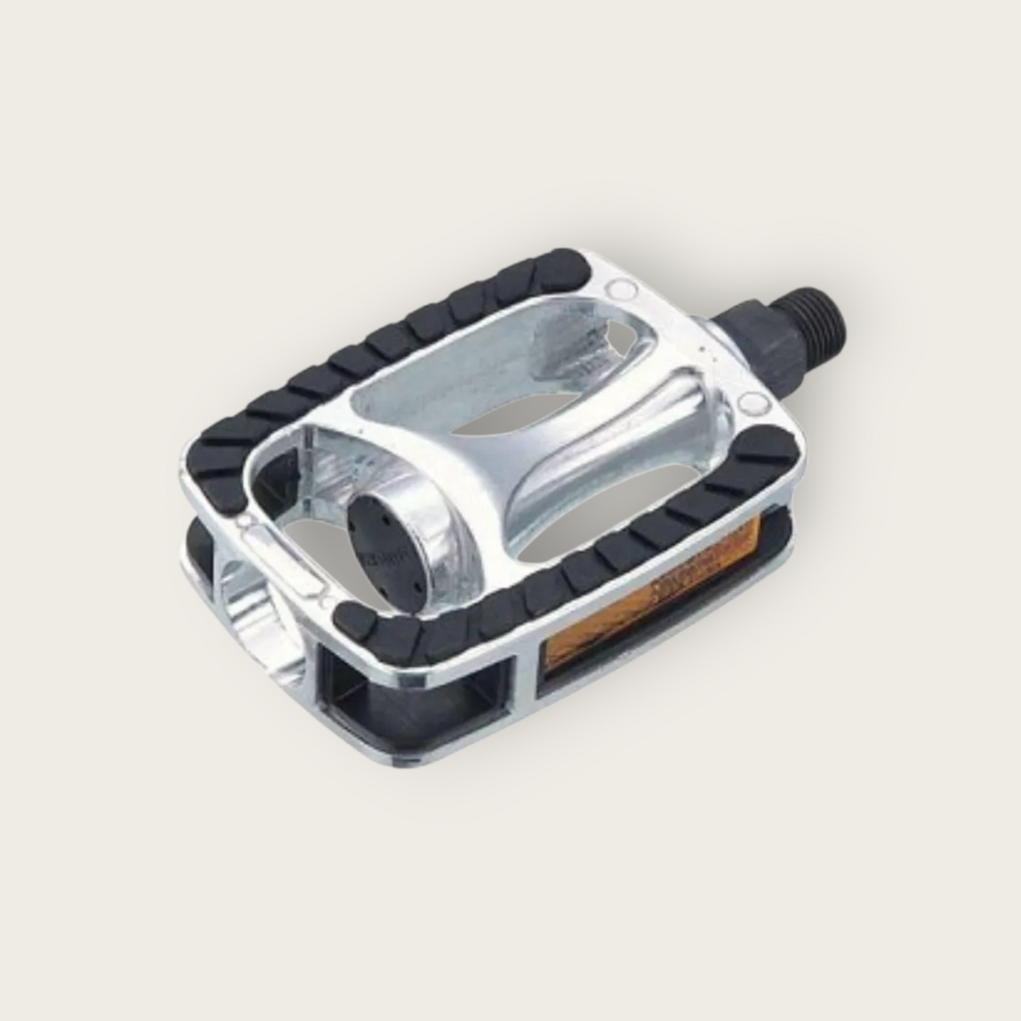 Klassisches Plattformpedal – Aluminium, Silber/Schwarz