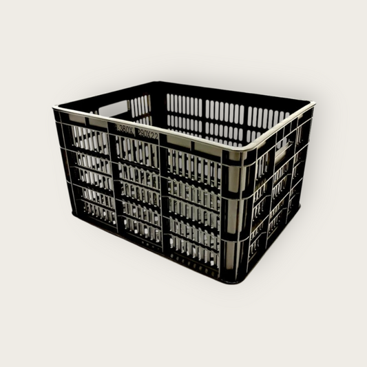 Hollandrad Fahrradkiste L – 26 Liter, Schwarz | ideal f. Transportgepäckträger