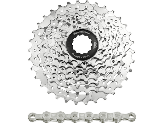 SunRace Kombipack Kassette CSM66 8-fach 11–32 mit Kette CNM84