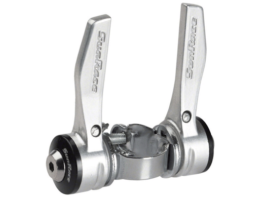 SunRace SLR-80 Rahmenschalthebel Clamp-On 28,6 mm, 8-fach, silber