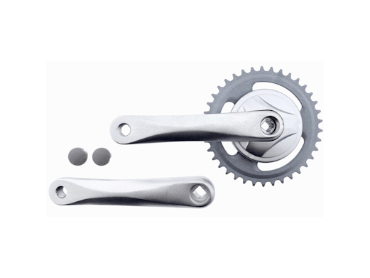 Vinty Kurbelgarnitur 38 Zähne 1/8 Zoll 170 mm Aluminium silber für Hollandrad